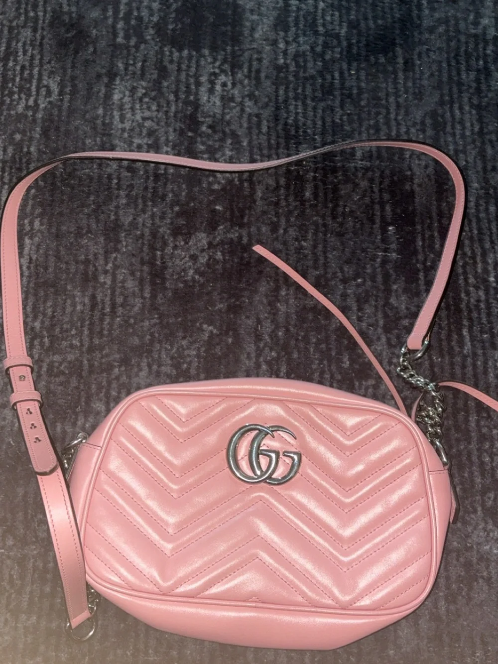 Gucci Pink Chevron Matelassé GG Crossbody Bag